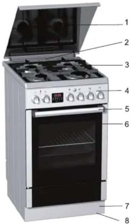 GORENJE K55166AW - Beskrivning av apparaten - 2