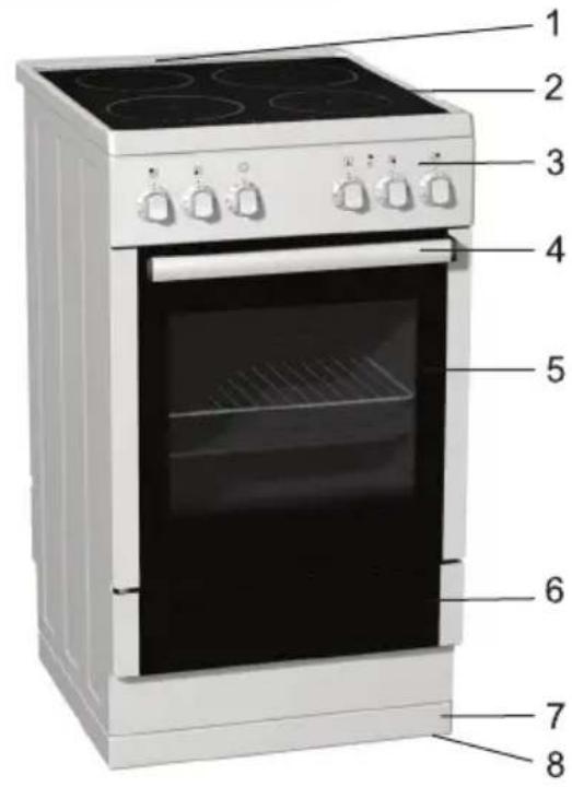 GORENJE EI57166AW - BESKRIVNING AV APPARATEN - 1