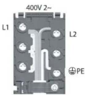 400V 2~ L1 L2 PE