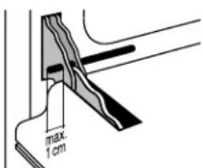 max. 1 cm
