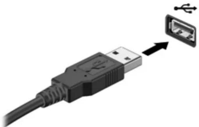 HP Envy 4-1000 Ultrabook - Ansluta en USB-enhet - 2
