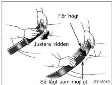 För högt Justera vidden Så lågt som möjligt. SY13019