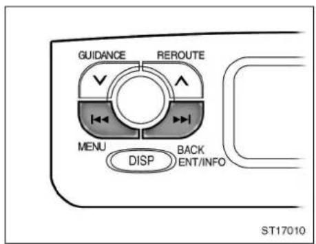 GUIDANCE REROUTE MENU DISP BACK ENT/INFO ST17010
