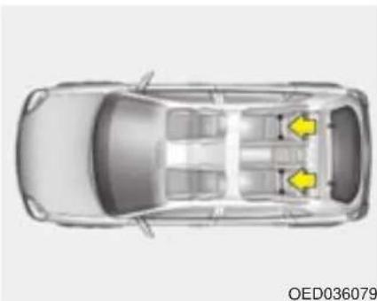 KIA Cee'd (2009) - ISOFIX-fästen för barnstolar - 1