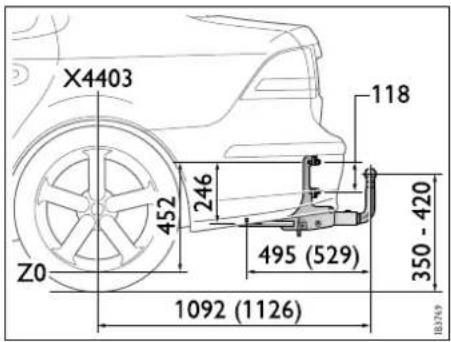 SAAB 9-3 Aero (2014) - Fästpunkter för Saab original draganordning \* - 1