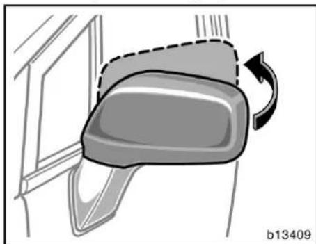 TOYOTA Corolla Verso (2007) - Infällbara yttre backspeglar - 1