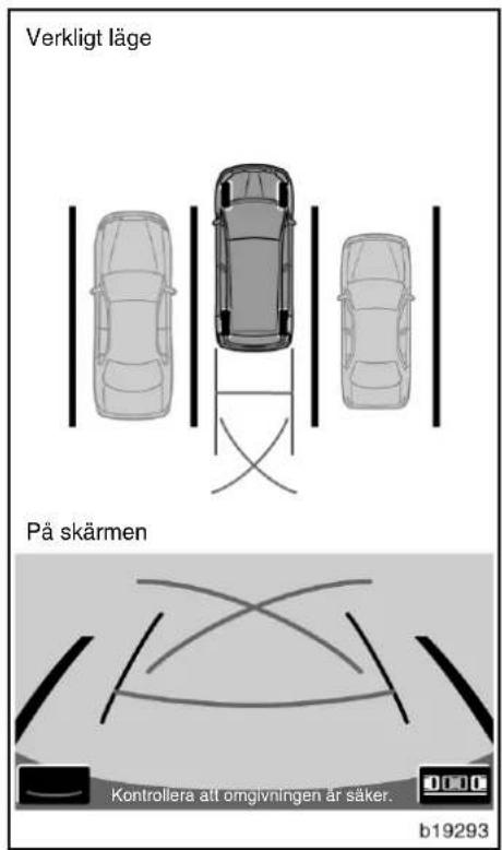 Verkligt läge På skärmen Kontrollera att omgivningen är säker. b19293