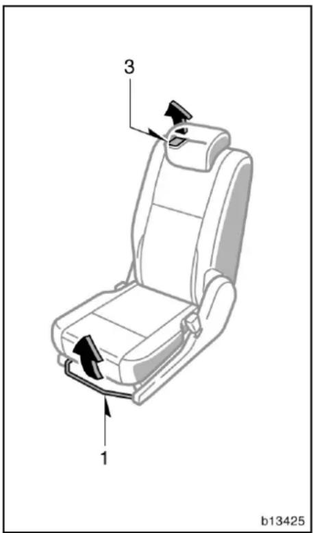 TOYOTA Corolla Verso (2007) - Inställning av andra stolsraden - 2