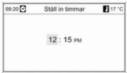 09:20 Ställ in timmar 17 °C 12 : 15 PM