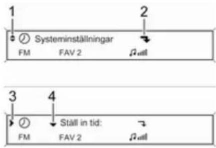 1 Systeminställningar FM FAV 2 2 3 4 Ställ in tid: FM FAV 2
