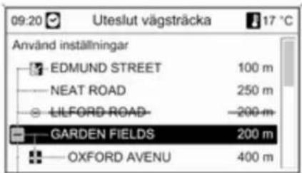 09:20 Uteslut vägsträcka 17 °C Använd inställningar EDMUND STREET 100 m NEAT ROAD 250 m LILFORD ROAD -200 m GARDEN FIELDS 200 m OXFORD AVENU 400 m