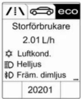 /i\ eco Storförbrukare 2.01 L/h Luftkond. Helljus Främ. dimljus ... 20201