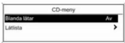 CD-meny Blanda latar Av Látlista >