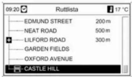 09:20 Ruttlista 17 °C EDMUND STREET 200 m NEAT ROAD 500 m LILFORD ROAD 300 m GARDEN FIELDS OXFORD AVENUE CASTLE HILL