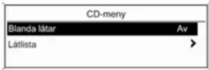 CD-meny Blanda latar Av Látlista >