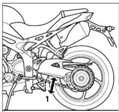 TRIUMPH Speed R Triple - Kontrollera drivkedjans spel - 1