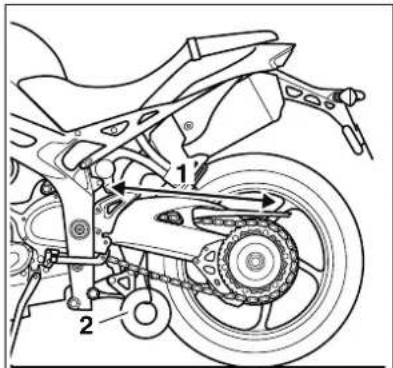 TRIUMPH Speed R Triple - Kontrollera drivkedjans och drevens slitage - 1