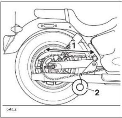 TRIUMPH America LT - Markeringar för hjulinriktning - 2