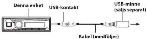 ALPINE UTE-72BAT - Ta bort USB-minnet - 1