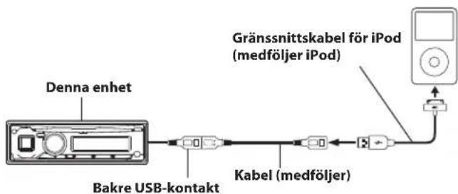 ALPINE UTE-72BAT - Vid anslutning till bakre USB-ingång (endast CDE-174BT) - 1