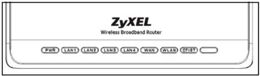 ZyXEL Wireless Broadband Router PWR LAN1 LAN2 LAN3 LAN4 WAN WLAN OTIST
