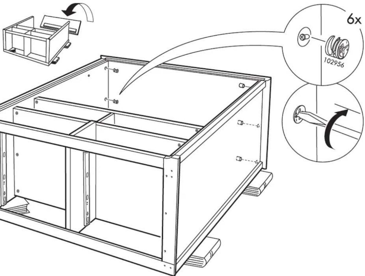 Technical diagram of a mechanical assembly with labeled parts and 6x magnified detail showing mechanical components.