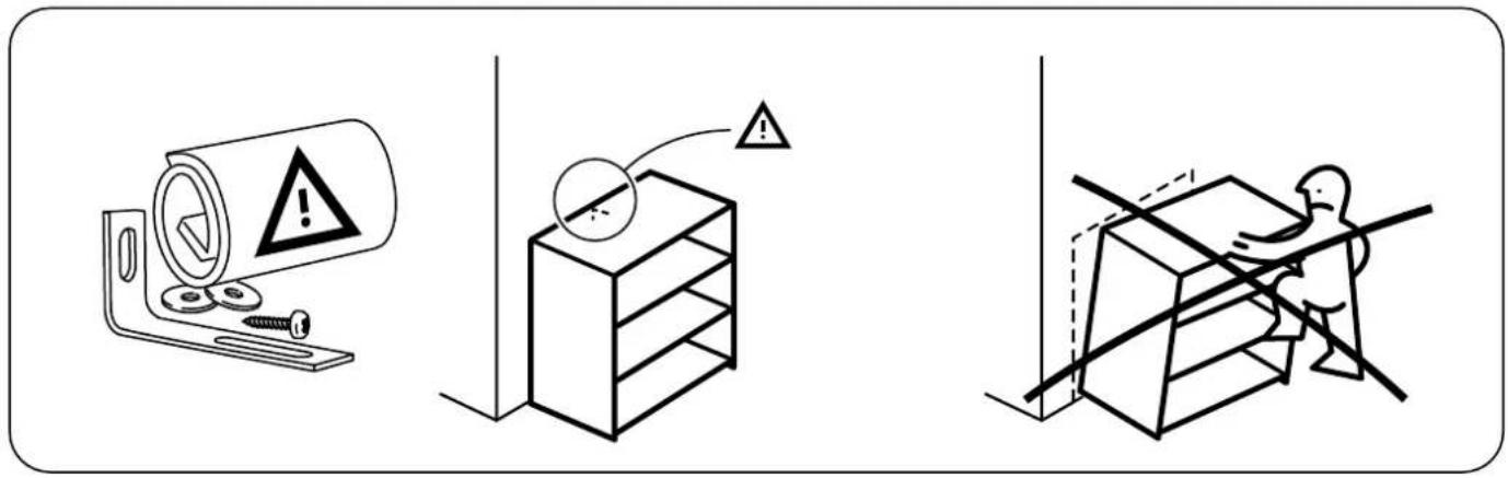 Diagram illustrating three safety warning scenarios: a device with warning symbol, a gear shift, and a person using a tool to cut the gear.
