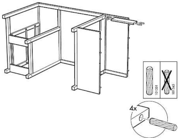 Technical drawing of a mechanical assembly with cross-sectional view and dimension annotations