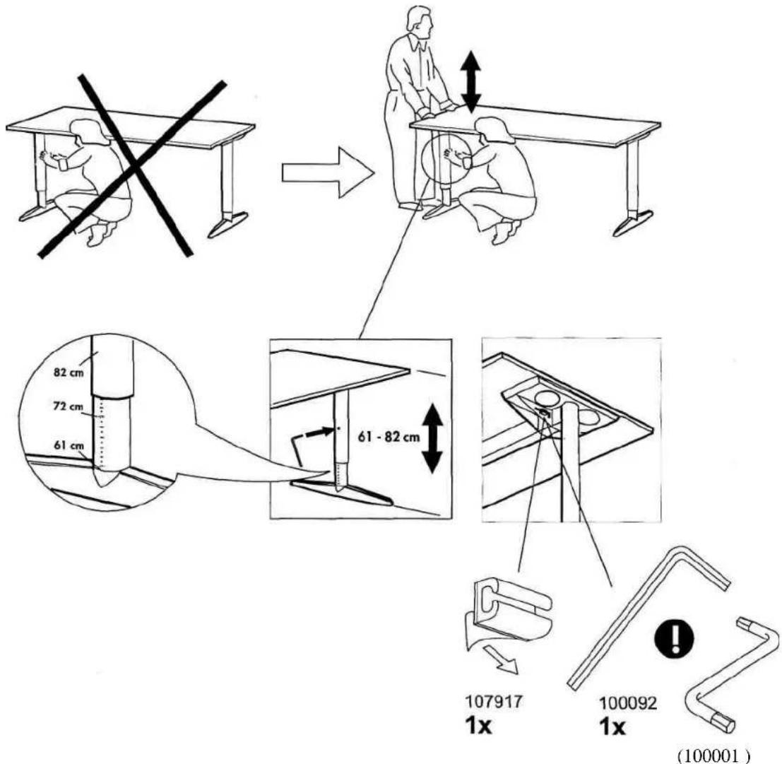 Diagram illustrating a medical procedure with labeled measurements and instructions for handling a device, including a crosshair symbol.