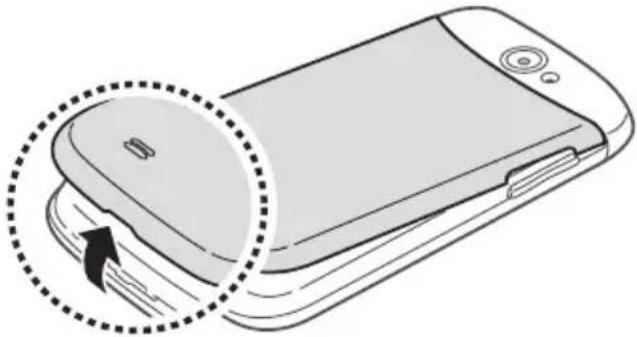 SAMSUNG Galaxy Wonder GT-I8150 - Sätta i SIM- eller USIM-kortet och batteriet - 1
