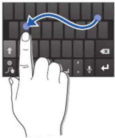 SAMSUNG Galaxy Wonder GT-I8150 - > Ange text med Swype tangentbord - 1