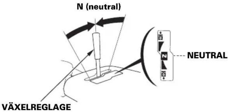 N (neutral) VÄXELREGLAGE NEUTRAL