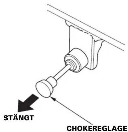 STÄNGT CHOKEREGLAGE