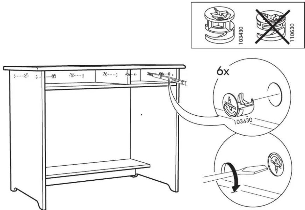 Technical diagram of a mechanical device with labeled parts and 6x magnified view showing disassembly or assembly process.