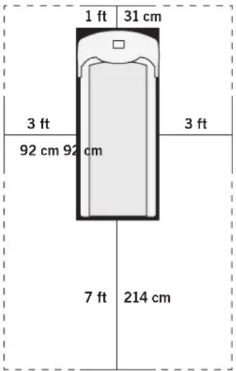 1 ft 31 cm 3 ft 3 ft 92 cm 92 cm 7 ft 214 cm