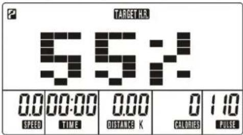 TARGET H.R. 55:2 0.0 00:00 0.00 0 1.10 SPEED TIME DISTANCE K CALORIES PULSE