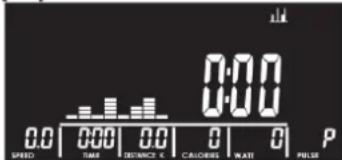 0:00 0.0 0.00 0.0 0 0 P SPEED TIME DISTANCE K CALORIES WAIT PULSE