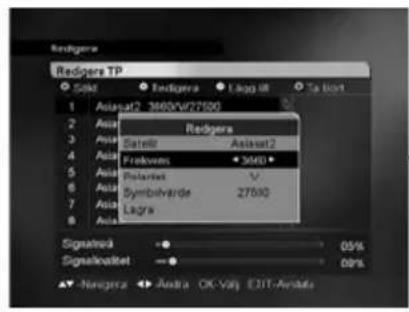 GRUNDIG DSR 6452 HD/CD - Ändra transpondrar - 1