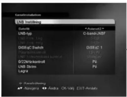 GRUNDIG DSR 6452 HD/CD - LNB inställning - 1