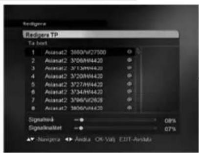 GRUNDIG DSR 6450 HD/CD - Lägga till transponder - 1