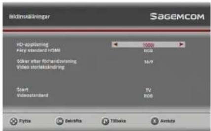 SAGEMCOM DT90 - Bildinställningar - 1