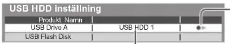 USB HDD inställning Produkt. Namn USB Drive A USB Flash Disk USB HDD 1