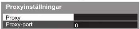 Proxyinställningar Proxy Proxy-port 0