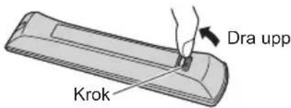 Stäng Tänk på att vända batterier rätt (+ eller -)