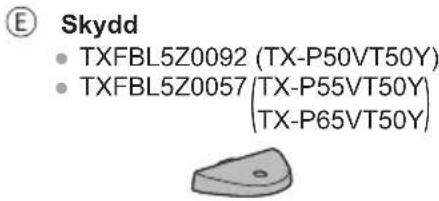 Skydd • TXFBL5Z0092 (TX-P50VT50Y) • TXFBL5Z0057 (TX-P55VT50Y) (TX-P65VT50Y)