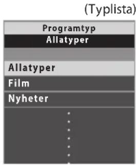 (Typlista) Programtyp Allatyper Allatyper Film Nyheter