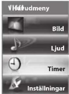 VHäbrudmeny Bild Ljud Timer Inställningar