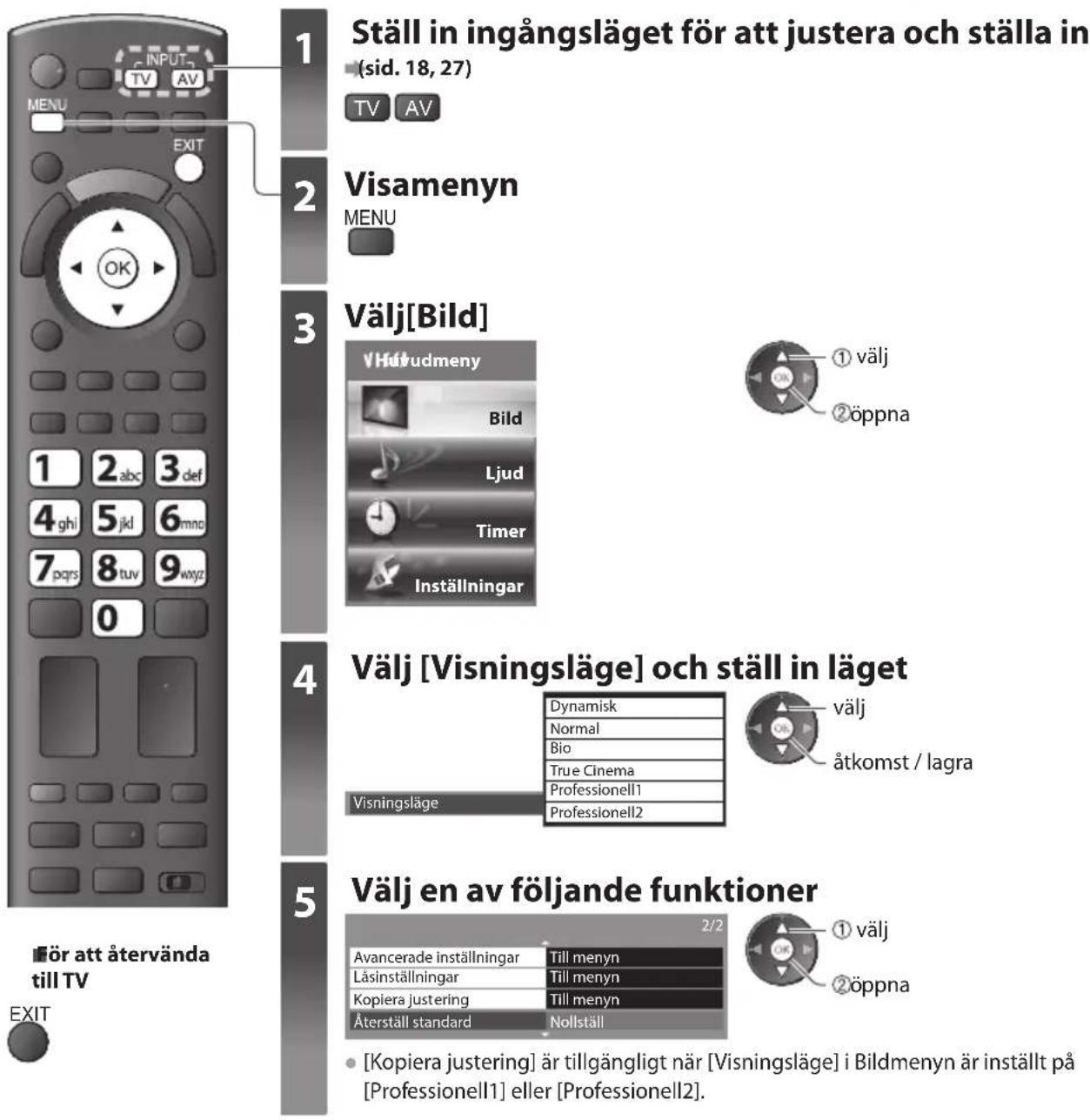 PANASONIC Viera TX-P50G30Y - Avanceradebildinställningar - 1