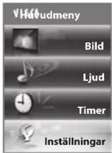 VHudmeny Bild Ljud Timer Inställningar
