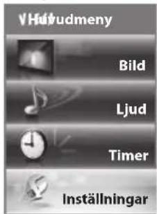 VHotrudmeny Bild Ljud Timer Inställningar